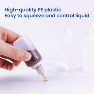 DHAIQC 15 Pcs 10ML Plastic Dropper Bottle, Plastic Empty Squeezable Eye Dropper Bottles Mini Squeeze Eye Liquid Dropper Bottle with Cap (10ml)