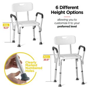 Shower Chair with Handels Set of 3 Includes Back Scrubber & Additional Sponge Tool Free Shower Chair for Elderly Bath Chair for Elderly by Medical King