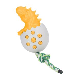 Ddewing Dog Toothbrush Chew Toys Dinosaur Egg Dog Chew Toys Dog Chew Toy for Aggressive Chewers Bite Resistance Dog Toothbrush Chew Toys for Dog Dental Care (Orange)