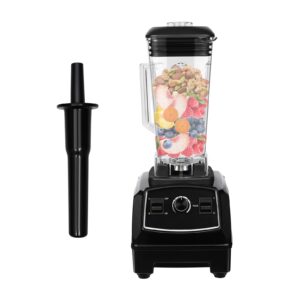 commercial countertop blender 2200w food blender mixer, heavy duty countertop kitchen blender high speed fruit extractor juicer for fruits, shakes, smoothies & soup us plug (black)