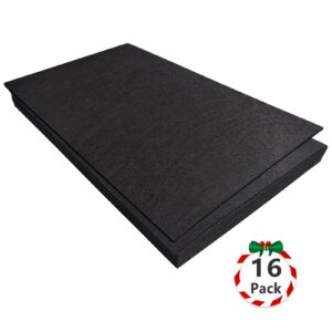 Jtnohx Felt for Crafts, 16 Pcs Felt Fabric, 7"×11.3" Stiff Felt Sheets, Craft Felt Square for Sewing (Black)