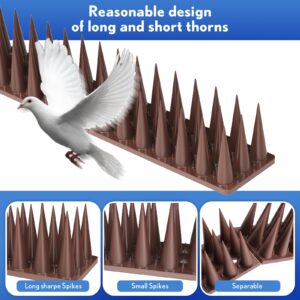 Bird Spikes,20 Pack Bird Deterrent Spikes for Outside,Bird Spikes for Outside Used Outdoors to Repel Birds, Squirrels, and Raccoons. Deterrents Used on Fences, Roofs, and Walls to Keep Birds Away