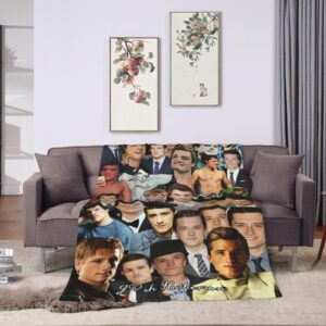 Blanket Josh Collage Hutcherson Throw Blanket Warm Cozy Plush Bed Blanket Sofa Bed Couch Decor Gifts for Men Women and Kids 50"X40"