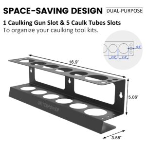 UNITEDPOWER Caulking Gun Holder, Wall Mount Hand Caulking Gun Storage Rack, Organizer for Workshop, Shop, Garage