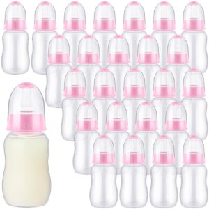 silifine 30 pcs baby shower favors party game mini baby bottles gift sets for baby shower boy girl gender reveal birthday party supplies gift (pink)