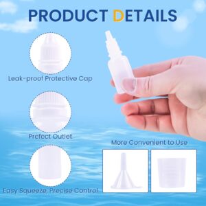 DHAIQC 6 Pcs 50ML Plastic Dropper Bottle, Plastic Empty Squeezable Eye Dropper Bottles Mini Squeeze Eye Liquid Dropper Bottle with Cap (50ml)