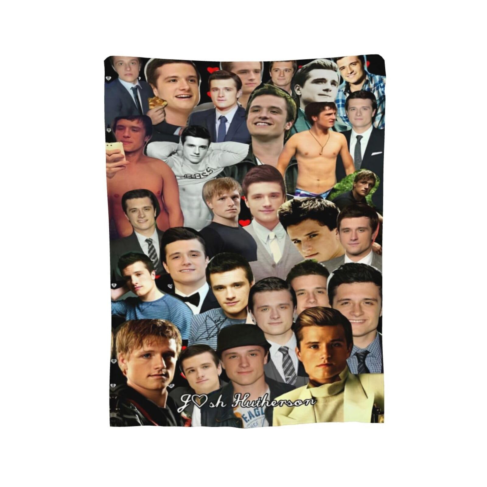 Blanket Josh Collage Hutcherson Throw Blanket Warm Cozy Plush Bed Blanket Sofa Bed Couch Decor Gifts for Men Women and Kids 50"X40"