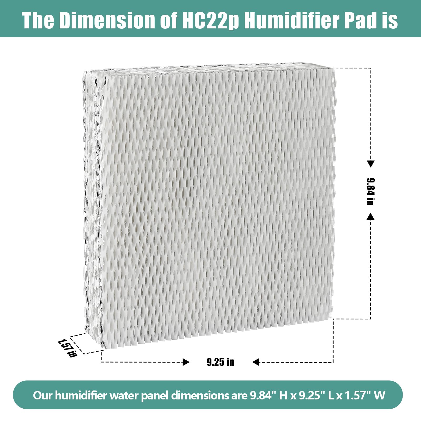 HC22P Whole House Humidifier Filter Pad Replacement Filter Wicks Compatible with Honeywell HE100, HE150, HE220, HE225 HE240, also for AprilAire Water Panel 110 220 550 550B Super Wick Filter -(2 PACK)