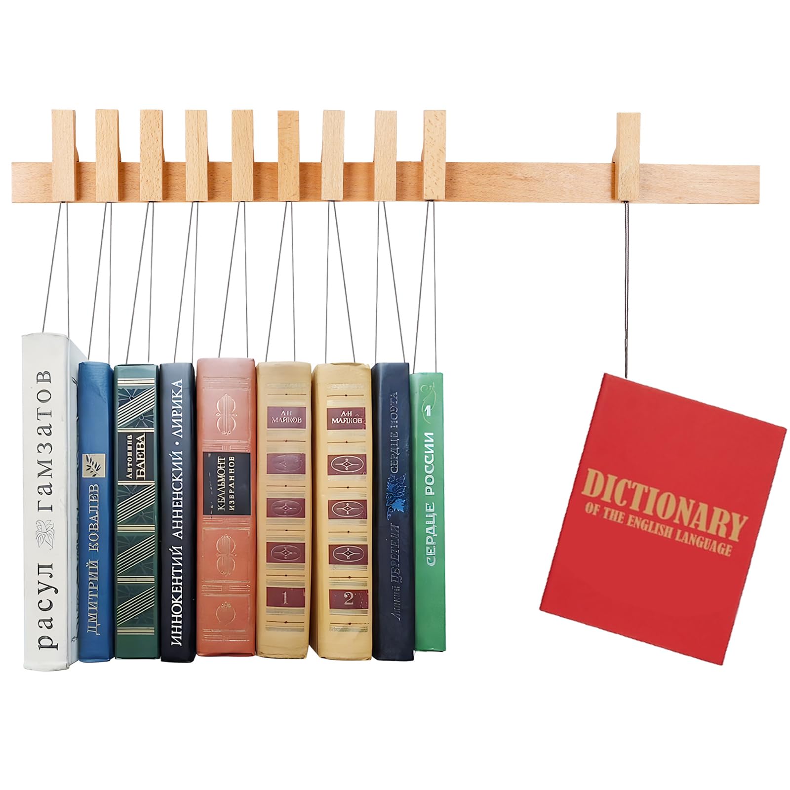 Floating Shelves for Wall,Book Shelves on a Rope,Be Suitable for Bedroom,Room,Living Room.