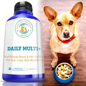 healthy animals 4ever nutritional boost & hip agility for gut, coat, skin radiance | extra strong ingredients | fast acting formula | completely safe & natural | 300 tablets