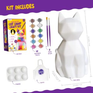 LAOESE Paint Your Own Cat Lamp Kit, Art Supplies Arts & Crafts Kit, Painting kit for Kids 6-12, Arts and Crafts for Kids Ages 8-12, Toys Girls Boy Birthday Christmas Gift Ages 3 4 5 6 7 8 9 10 11 12+