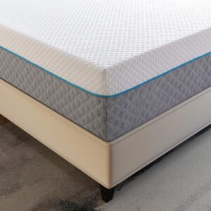 14 Inch Full Memory Foam Mattress, Fiberglass Free Mattress Bed in a Box, Gel Mattress Medium Firm Mattress, CertiPUR-US Certified, 54”x75”x14”, White