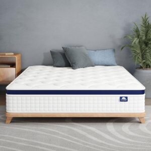 Crystli Twin Size Mattress, 12 Inch Memory Foam Mattress Bed in A Box, Innerspring Hybrid Twin Size Mattress for Pressure Relief, Medium Firm, CertiPUR-US Certified