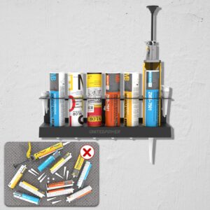 UNITEDPOWER Caulking Gun Holder, Wall Mount Hand Caulking Gun Storage Rack, Organizer for Workshop, Shop, Garage