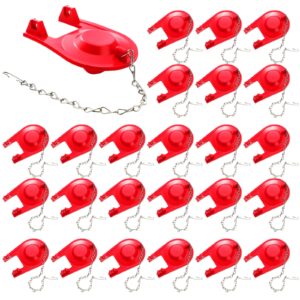 lasnten 24 pcs toilet flapper replacement kit for 2 inch flush valves universal toilet tank flapper with stainless steel chain toilet stopper toilet tank parts compatible with most toilets, red