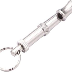 Silver Adjustable Ultrasonic Dog Whistle,Portable Whistle Pet Whistle Supersonic Whistle Dog Whistles for Pet Training，Training and Behavior Aids，Dog Whistles