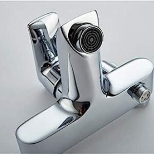 Kitchen Taps Bathtub Faucet Shower Set Chrome Plated Brass Short Outlet Pipe Bath Faucet Waterfall Bathroom Bathtub Faucet