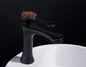 kitchen taps vintage black bathroom basin faucet copper material single handle bath tap spray paint cold and hot water mixer