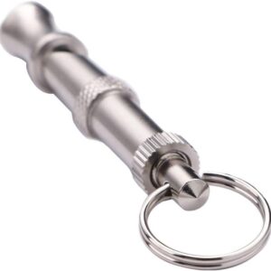 Silver Adjustable Ultrasonic Dog Whistle,Portable Whistle Pet Whistle Supersonic Whistle Dog Whistles for Pet Training，Training and Behavior Aids，Dog Whistles