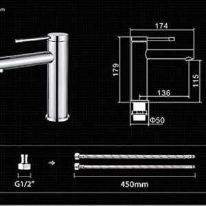 Kitchen Taps Bathroom Basin Faucets Bathroom Single Handle Cold and Hot Mixer Basin Tap Water Bath Basin Fauce