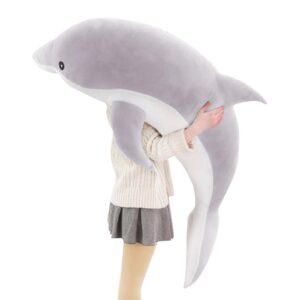 pashmaire dolphin stuffed animals plush pillow super soft dolphin sea animal plush toys dolls sleeping cushion for boys girls gifts 27.5in