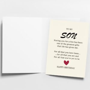 To My Son, Birthday Card for Son, Son Birthday Card, Birthday Card Son, Birthday Card Son, Happy Birthday Son Card, To My Son from Mom, Gifts for Adult Son Gift Ideas, Birthday Card Son Adult