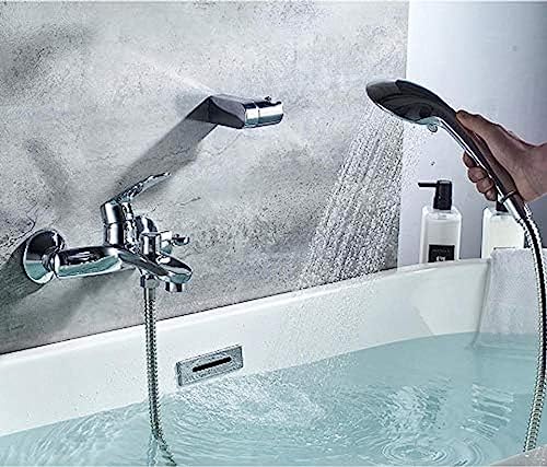 Kitchen Taps Bathtub Faucets Wall Deck Mounted Bathroom Shower Faucet Set Rainfall Bathtub Shower Mixer Bath With Shower Hand