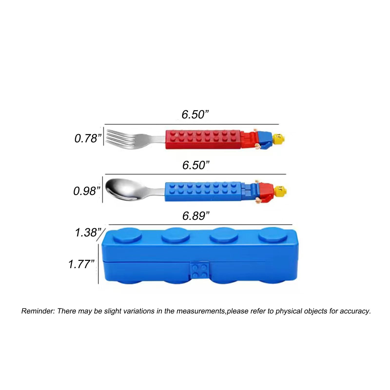 EuphoCorner Building Block Cutlery Set Spoon and Fork