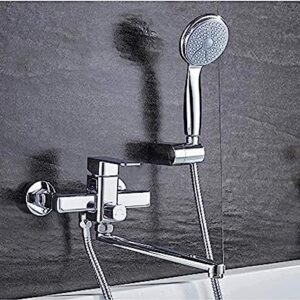 Kitchen Taps Shower Faucet Set Bathroom Brass Bathtub Shower Faucet Bath Shower Tap Chrome Plated Shower Head Wall Mixer Tap