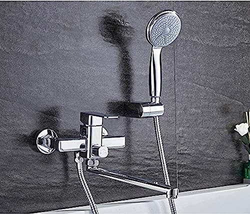 Kitchen Taps Shower Faucet Set Bathroom Brass Bathtub Shower Faucet Bath Shower Tap Chrome Plated Shower Head Wall Mixer Tap