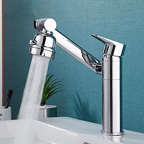 Kitchen Taps Chrome Rotation Basin Sink Facuet Deck Mount Hot Cold Mixer Crane Tap 2-Mode/3-modes Bath Wash Face Faucets