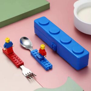 EuphoCorner Building Block Cutlery Set Spoon and Fork