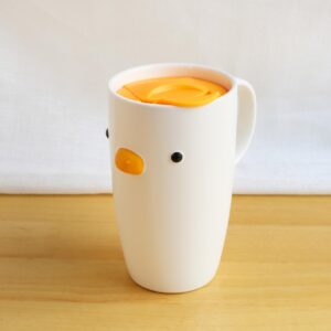 PURROOM Duck Coffee Mug with Lid, Travel Cup with Handle & Sealed Lid. 20 oz Cute Chick Tall Cup, Safety Ceramic. Best Gifts For Coffee Lover.