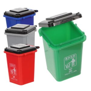 imikeya 4pcs mini trash can simulation trash bin kids trash can toys simulation trash cans learning toy photo prop kids toy sorting garbage bin teen girl kids early education