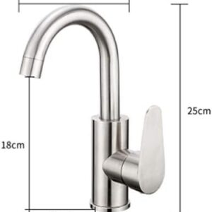 Kitchen Taps Hot and Cold Water Mixer Brushed 304 Stainless Steel Bathroom Faucet Basin Tap Bath Sink Faucet