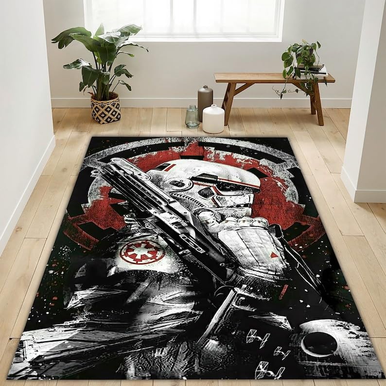 CR Starwars Art Rug; Stormtrooper Area Rug; Starwars Rug; Starwars Area Rug 759.2 (39”x59”)=100x150cm