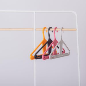 Kangaroo™ 100% Recycled High-Strength Clothing Hanger, Pants, Shirt, Jacket Hanger - Patented, Heavy Duty, Recycled, Suit Hanger, Coat Hanger, Non-Slip, Hangeroo™ (Charcoal 10-Pack)