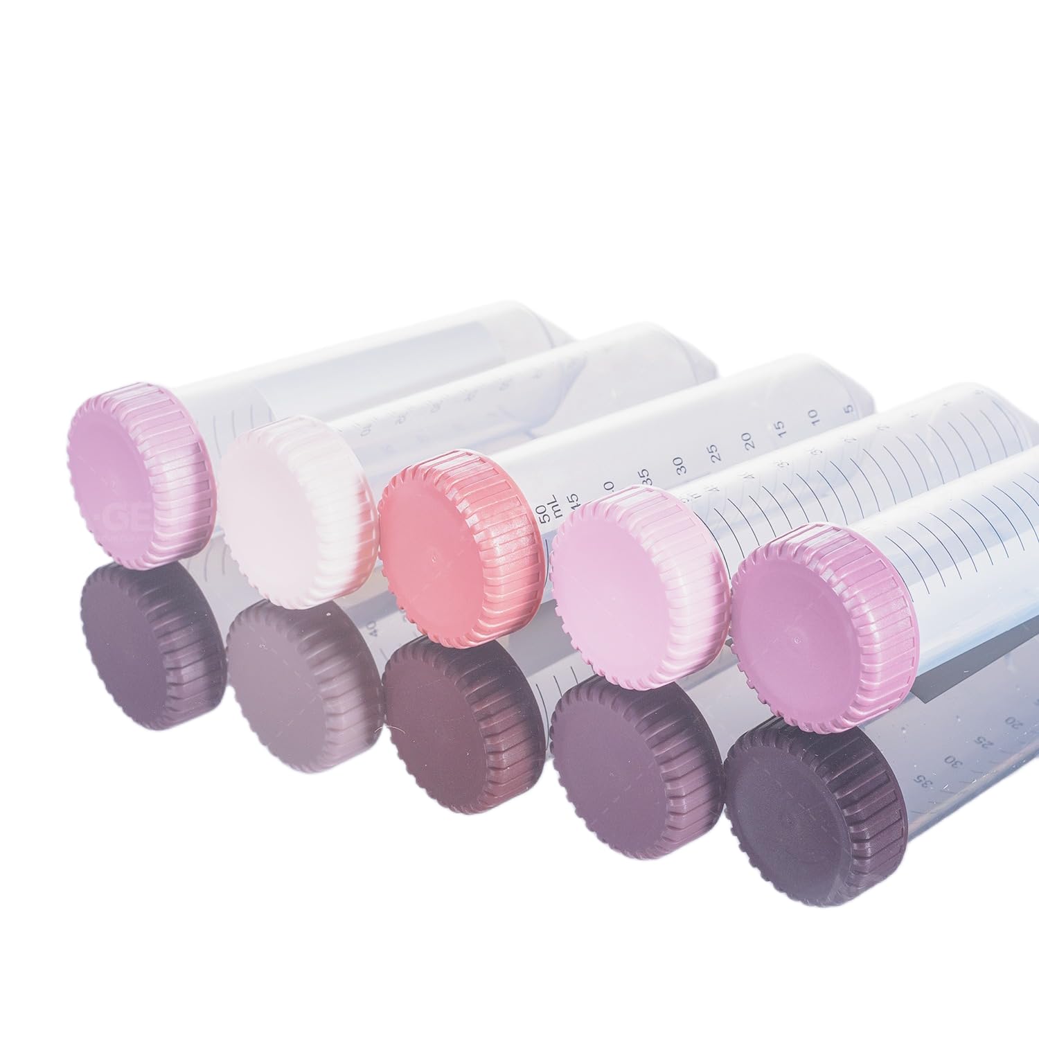 A-GEN 50mL Centrifuge Tubes with 5-Color Screw Caps [2Recycle Racks*25Tubes], USP VI Grade PP, Max RCF 12,000xg, Gamma Sterile, DNase/RNase Free,Non-Pyrogenic, Autoclavable [50PCS, 50mL Racked]