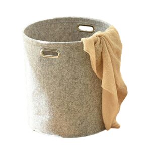 felt debris storage basket dirty clothes storage basket large household thickened dirty clothes basket toy storage bucket-light gray-3mm thick * 37cm diameter * 46cm height