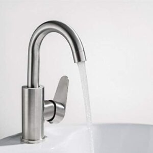 kitchen taps hot and cold water mixer brushed 304 stainless steel bathroom faucet basin tap bath sink faucet