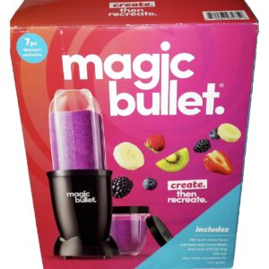 Magic Bullet 7-Piece 250 Watts Personal Blender 18 oz. MBR-0701AKP, All Black