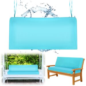 smoothnovelty 42x18 inch patio bench cushion covers outdoor waterproof uv protection loveseat swing replacement cover with tie zipper adjustable strap garden seat sofa furniture cushion cover