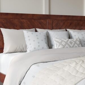 AFI, Canyon King Wood Headboard with Attachable Charger, Walnut