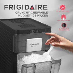 FRIGIDAIRE Gallery Countertop Crunchy Chewable Nugget Ice Maker, 44lbs per Day, Auto Self Cleaning, 2.0 Gen, Black