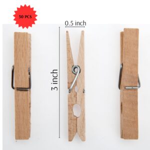 50pcs Clothe Pin Wooden | Wooden clothespins | Heavy Duty Wood Clips | Wooden Clothes Pins | Clothes Pins Wooden | Wood Clothespin | Clothes Pegs | Clothes Clips