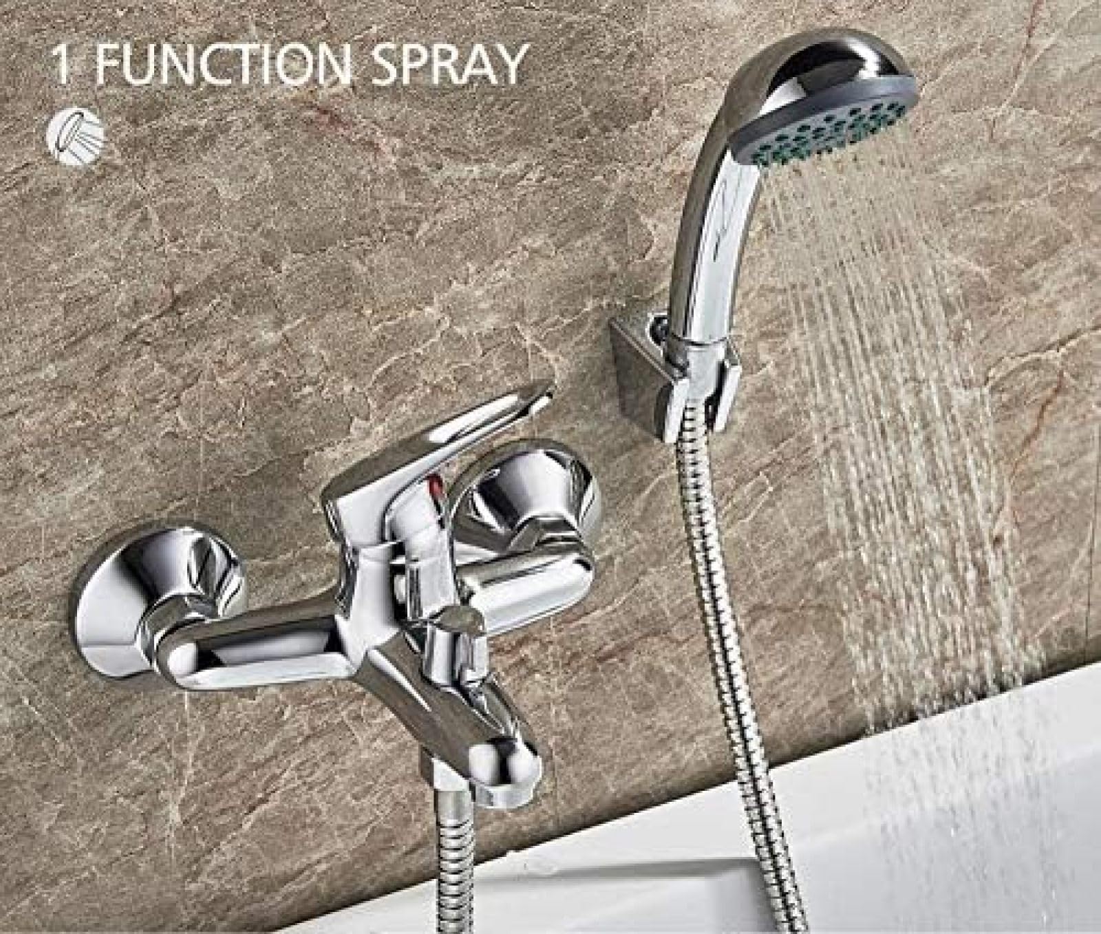 Kitchen Taps Bathtub Faucet Shower 1 Set Bathroom Fixture Chrome Plated Shower Faucet Bathtub Faucets Brass Head Outlet Pipe