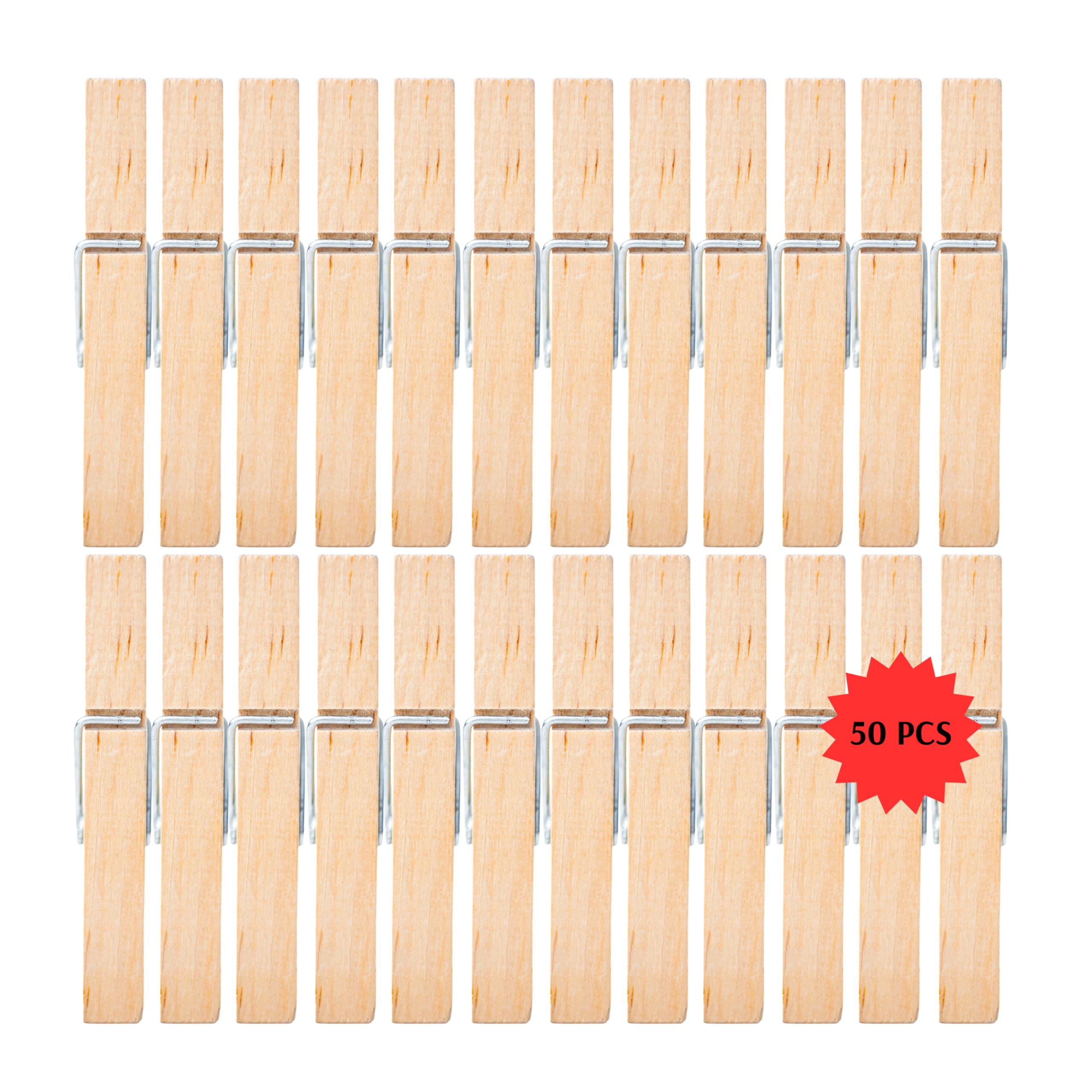 50pcs Clothe Pin Wooden | Wooden clothespins | Heavy Duty Wood Clips | Wooden Clothes Pins | Clothes Pins Wooden | Wood Clothespin | Clothes Pegs | Clothes Clips