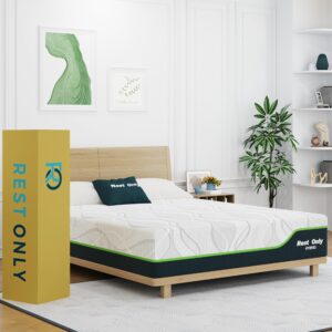 Rest Only Full Mattress for Pressure Relief, 12 Inches Cooling Gel Memory Foam Hybrid Mattress, Full Mattress in a Box with Individual Pocket Spring for Motion Isolation, Medium Firm