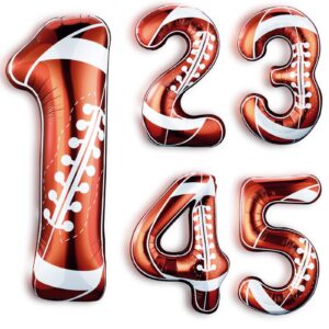 wiwiqing 40 inch football birthday balloon, number 1, polyester film, unisex, for sport themed parties