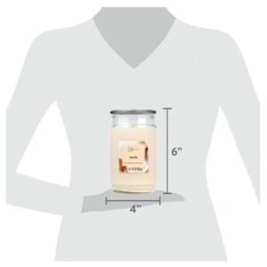 Mainstays Vanilla Scented Single-Wick Large Glass Jar Candle, 20 oz, Over 100-120 Hours of Burn Time